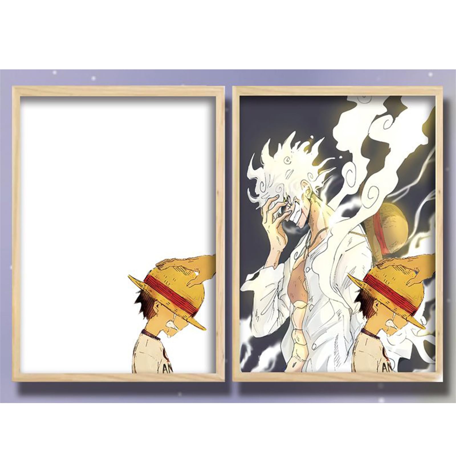 Amazon.co.jp : [WUKO] ONE PIECE 周辺 灯光画 絵画 照明 モンキー・D