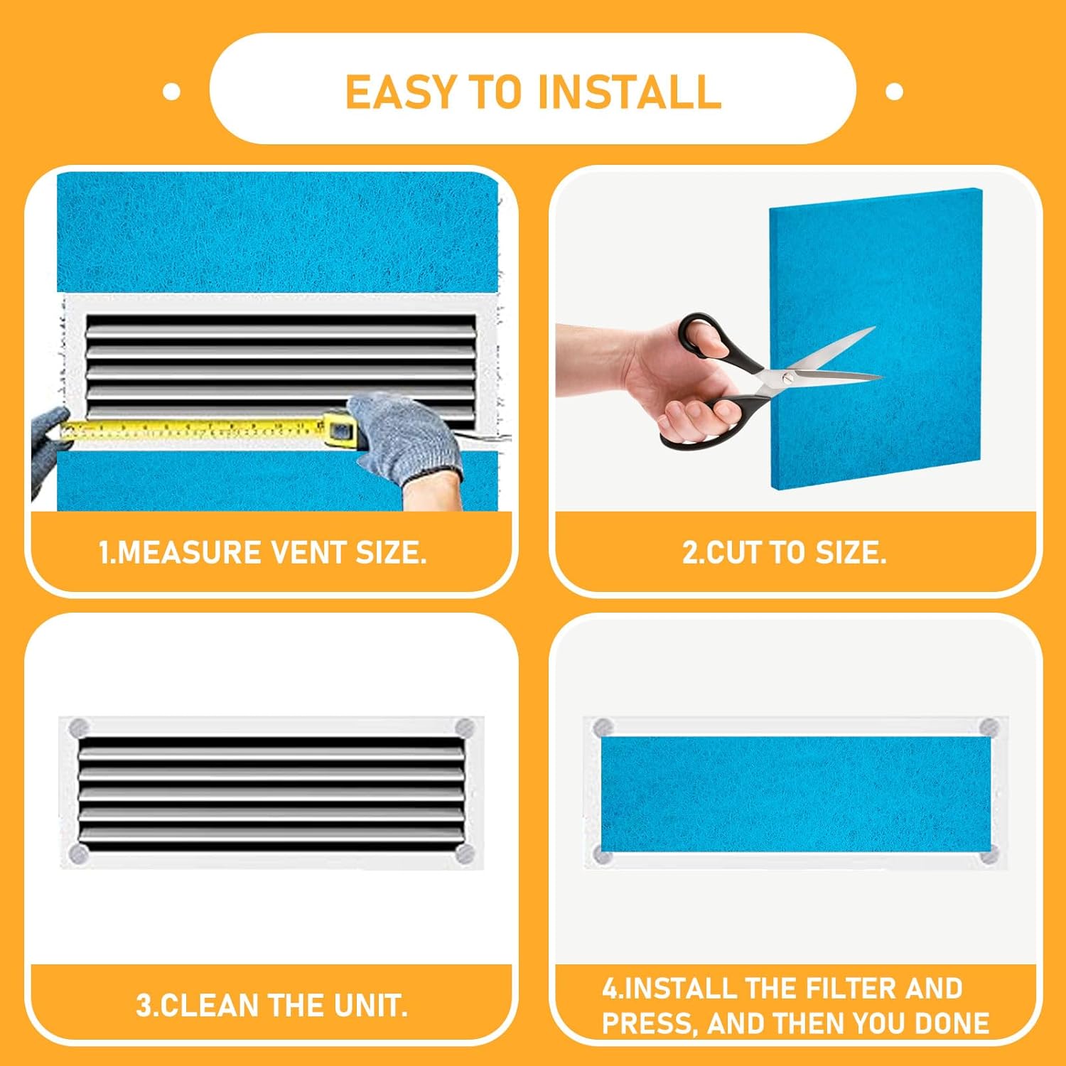 20x30x1 Reusable Air Filter Cut To Compatible with Furnace & Air Conditioner Washable Reusable High Air Flow Polyester Fiber Filter Media, 3 Pack (20" x 30" x 0.7" actual)