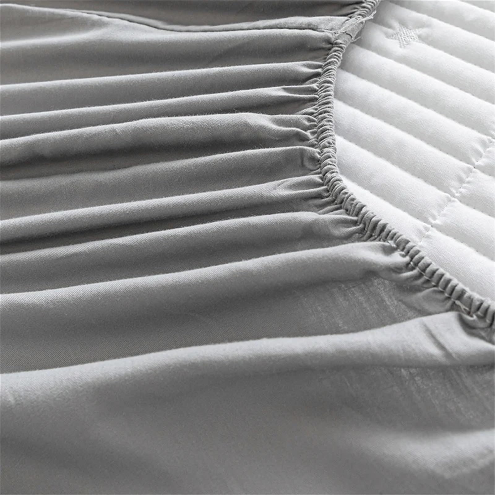 Funda de colchón Impermeable, Gruesa, Protectora, sábana Bajera Ajustable, con Fundas de Almohada (Rosa, Individual, 99x190x30cm)
