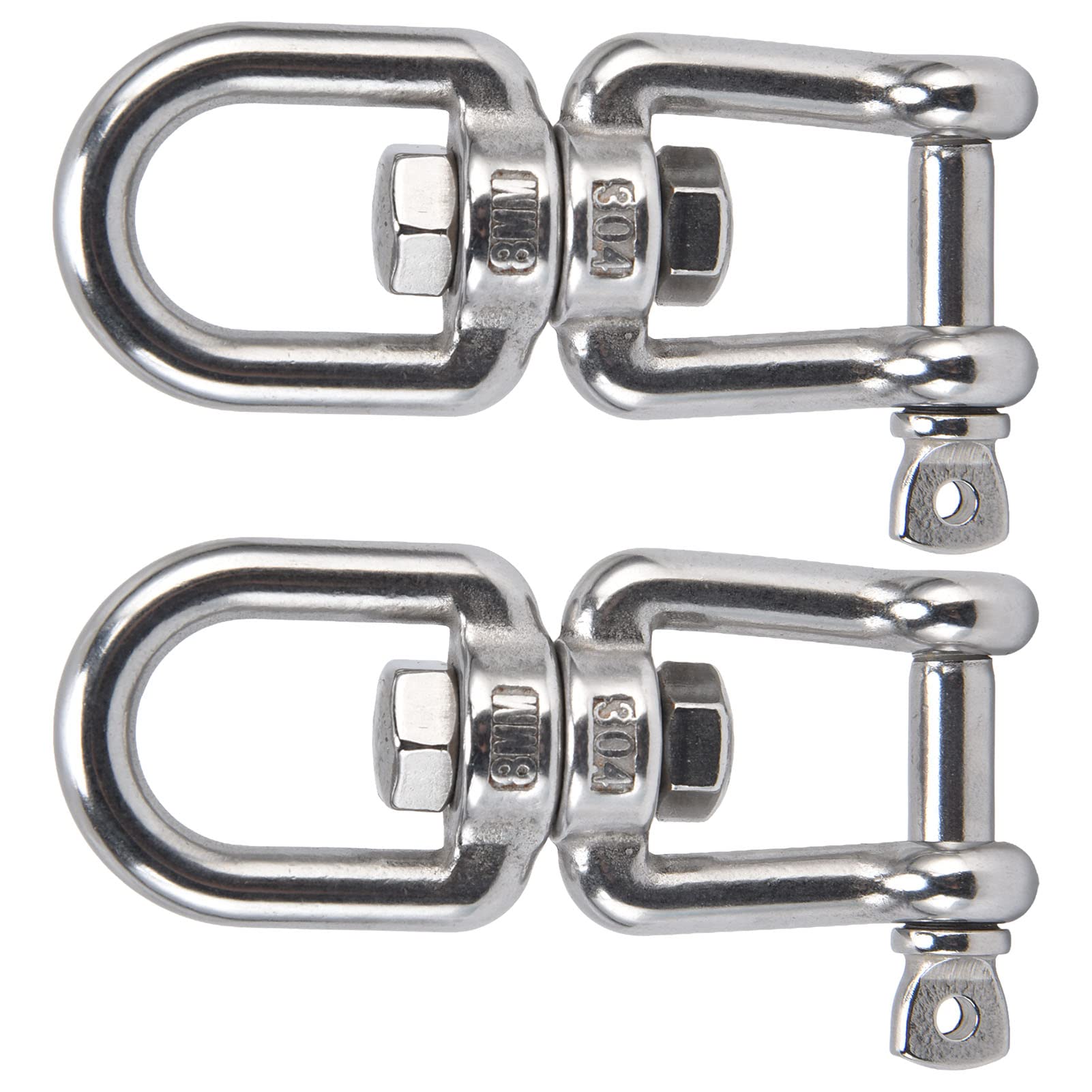 2 pcs. 8 Mm 360 ° SNAP 304 People Steel Stelame Shirame Macket Hooks for Hawka and to