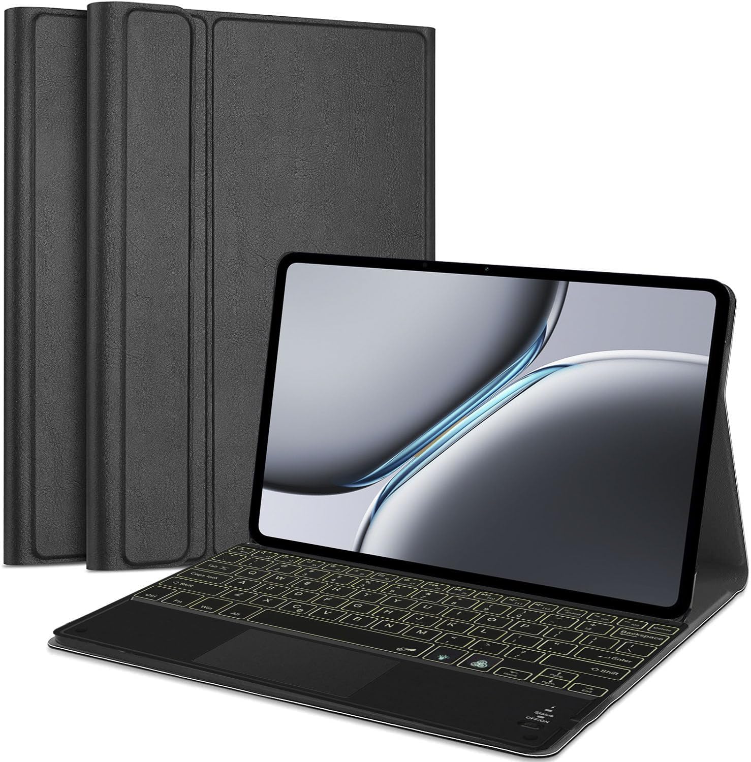 HOM Tri Fold 7-Colour Backlight Detachable Wireless Bluetooth Keyboard with Trackpad/Touchpad & Tablet Cover Case for OnePlus Pad 2 Pencil Holder 12.1 inch Tablet (B0DFPQD31P) Amazon Price History, Amazon Price Tracker