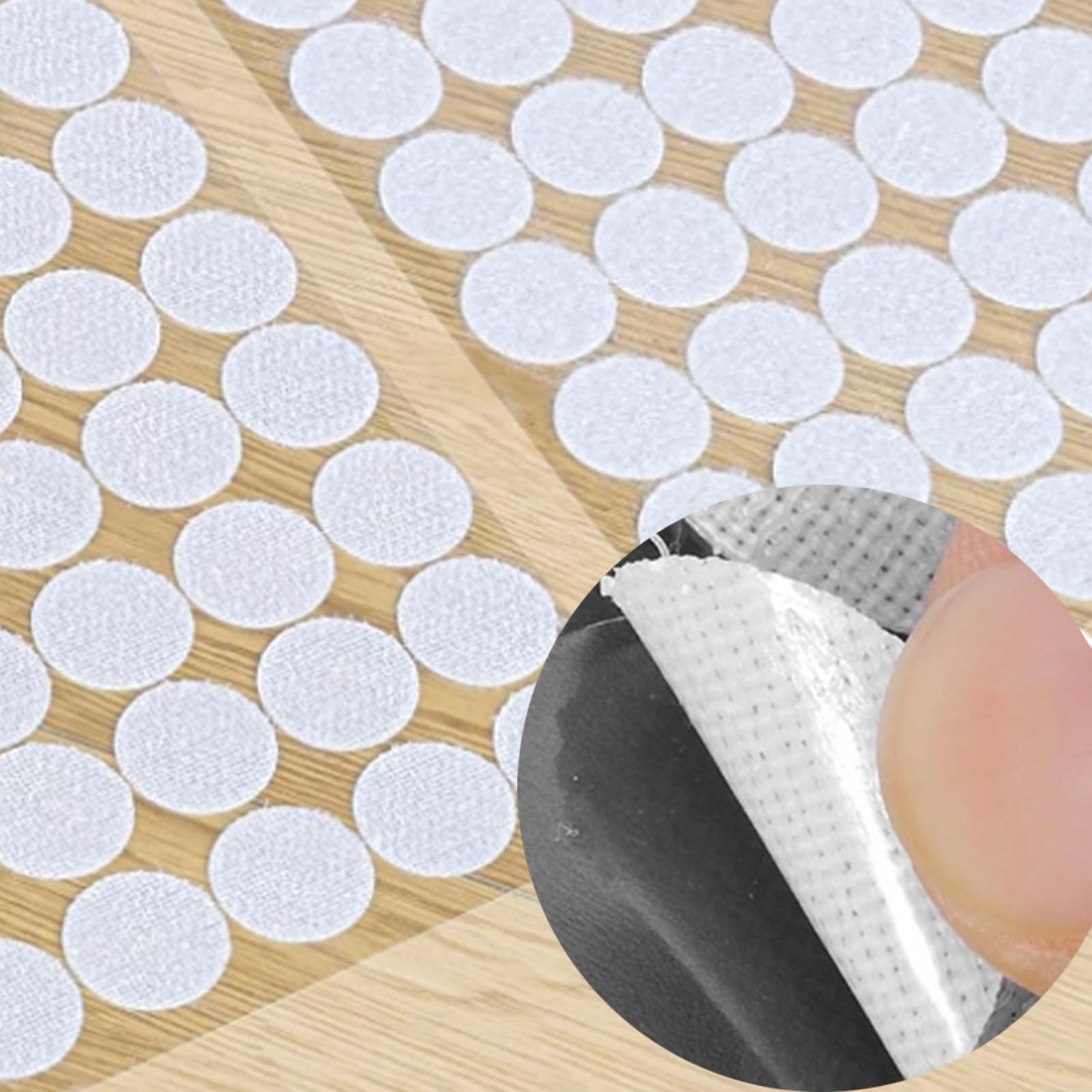 540 Stück Klettpunkte Selbstklebend – 10 Mm, Weiß, Für Papier & Basteln