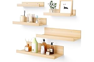 5-Tier Natural Wall Shelves for Home Decor: The Perfect Storage Solution for Every Room