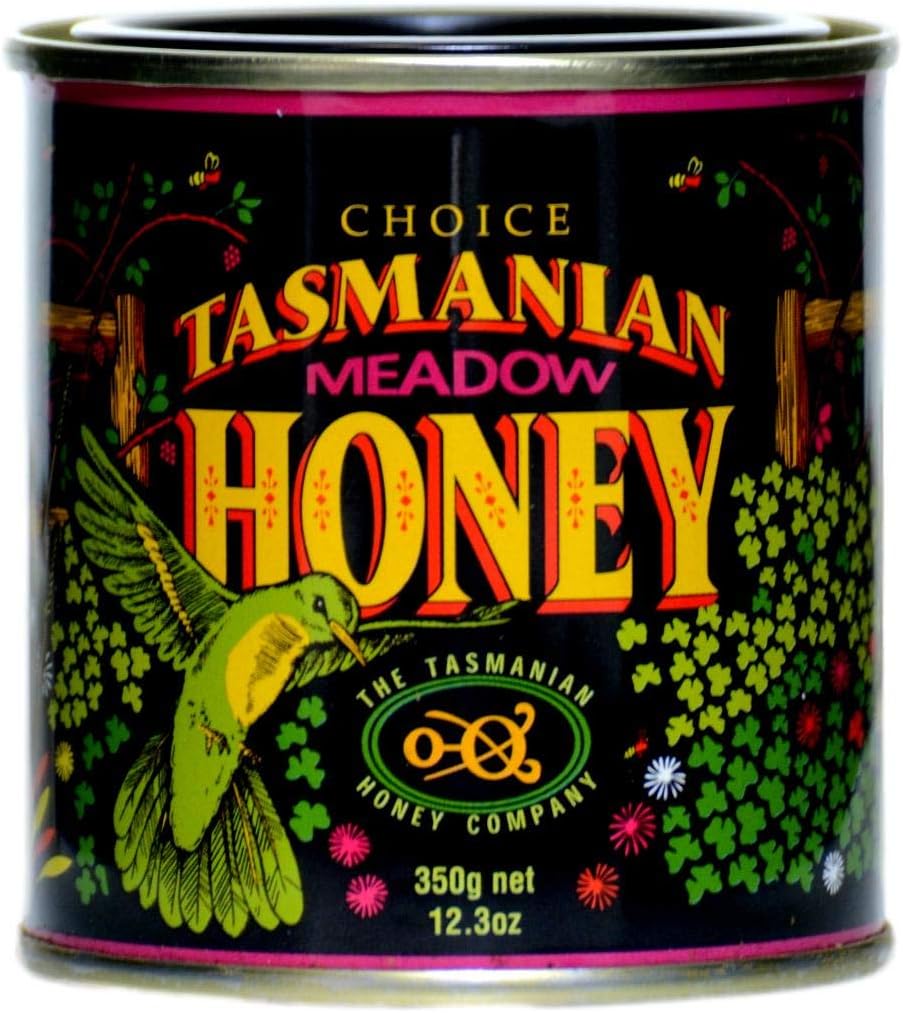 Company Tasmanian | Meadow Honey | 350g | Unfiltered | Raw | Bio-Active Compounds | Product of Australia | Iconic Metal Can |