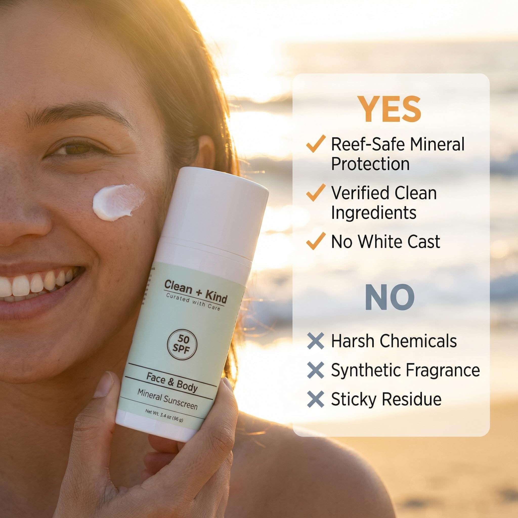 Organic Beef Tallow Mineral Sunscreen with Zinc Oxide