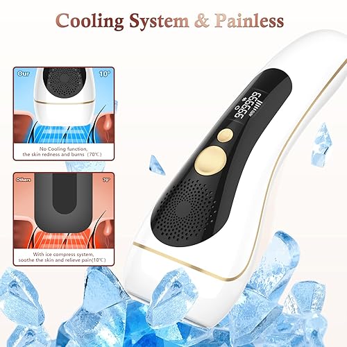 Miniatura 2 de Depilación láser para mujeres y hombres depilación IPL con función de frío hielo 999000 destellos depilación permanente sin dolor en axilas espalda