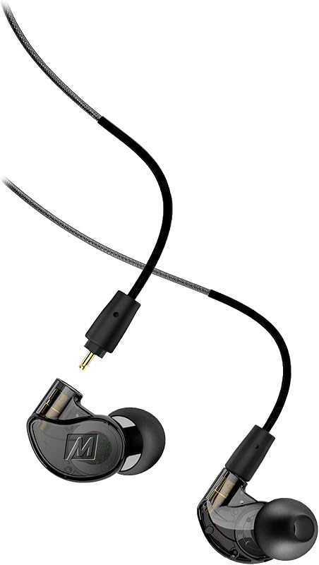 M6 PRO In Ear Monitor Headphones for Musicians, 2nd Gen Model With Upgraded Sound, Memory Wire Earhooks & Replaceable Cables, Noise Isolating Professional Earbuds, 2 Cords Included (Black)