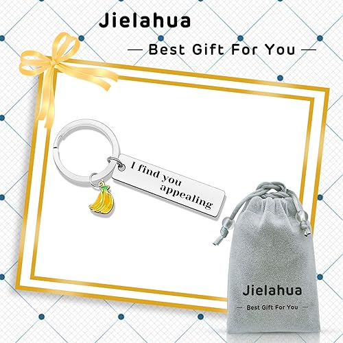 Miniatura 7 de Llavero de plátano para enamorados, regalo de novio de novia, San Valentín, llavero para marido, cumpleaños, boda, aniversario, regalo romántico