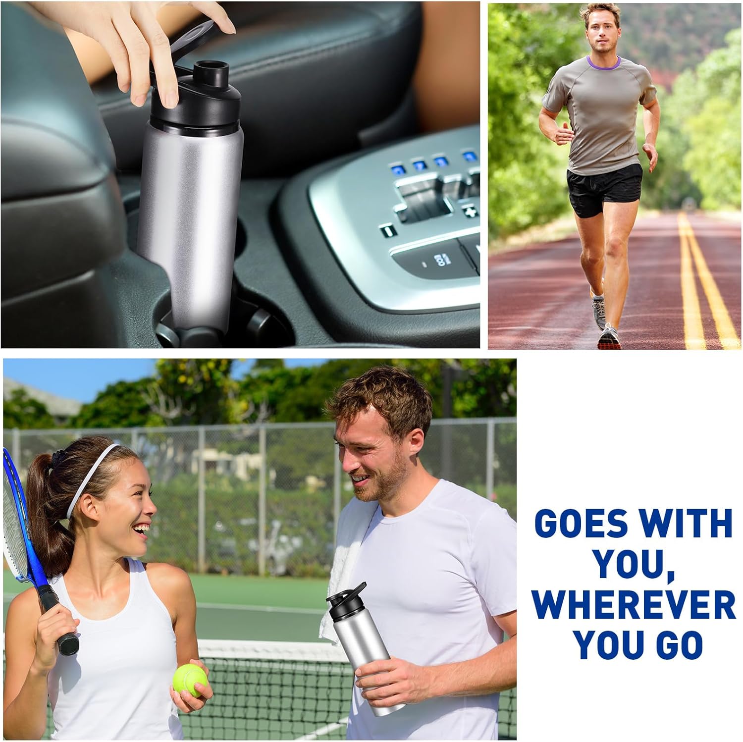 Mimorou 25oz Reusable Aluminum Water Bottles Bulk Multicolor Outdoor Sports Water Bottles for Travel, Gym, Hiking, Cycling, Camping, Fishing, Snap Lid - Image 5