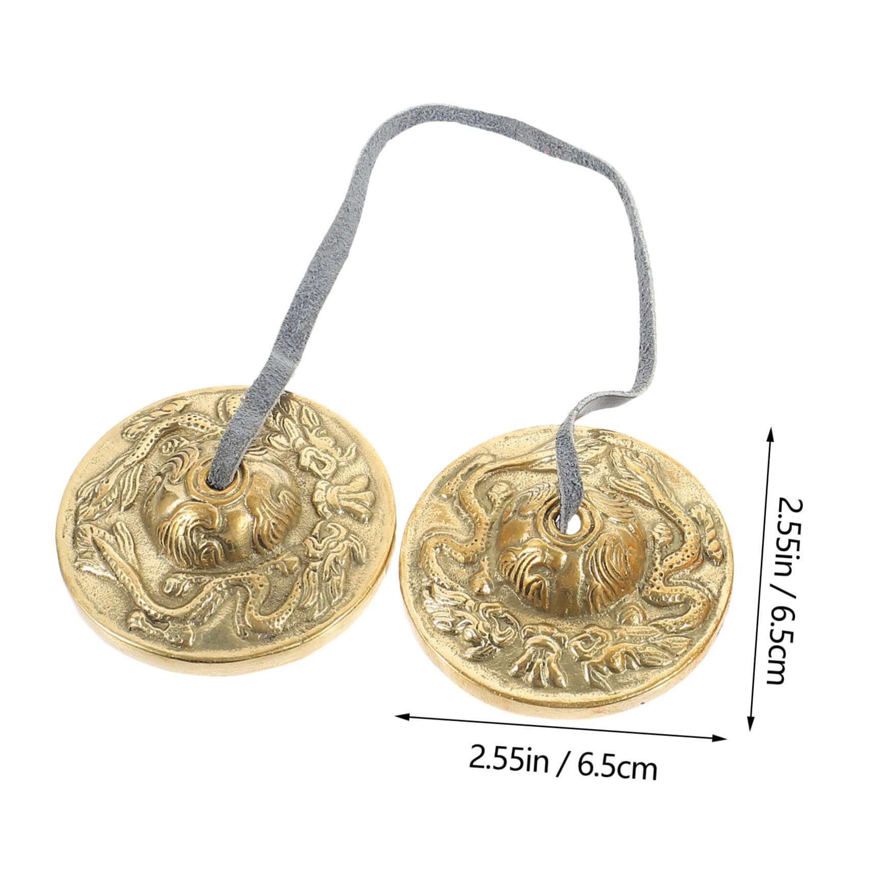 VICASKY Yoga Meditation Bell Cymbals Bell Set for Chakra Balancing Durable Portable Random Color