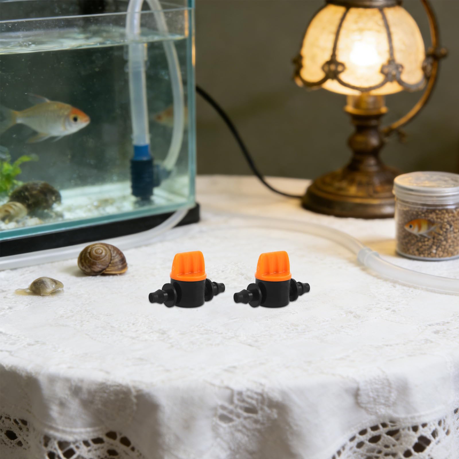 POPETPOP 100 Piezas Válvula de Control de Aire para Acuario Diseño Compacto y Plástico Resistente, Regulador de Flujo Unidireccional para Uso Doméstico en Peceras