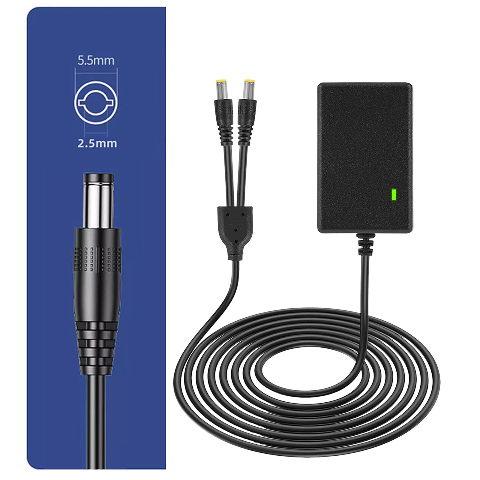 Caricabatterie a Doppia Porta da 21V con Indicatore Led | Protezione da Cortocircuito e Surriscaldamento | Compatibile con Batterie Al Litio per Utensili Elettrici