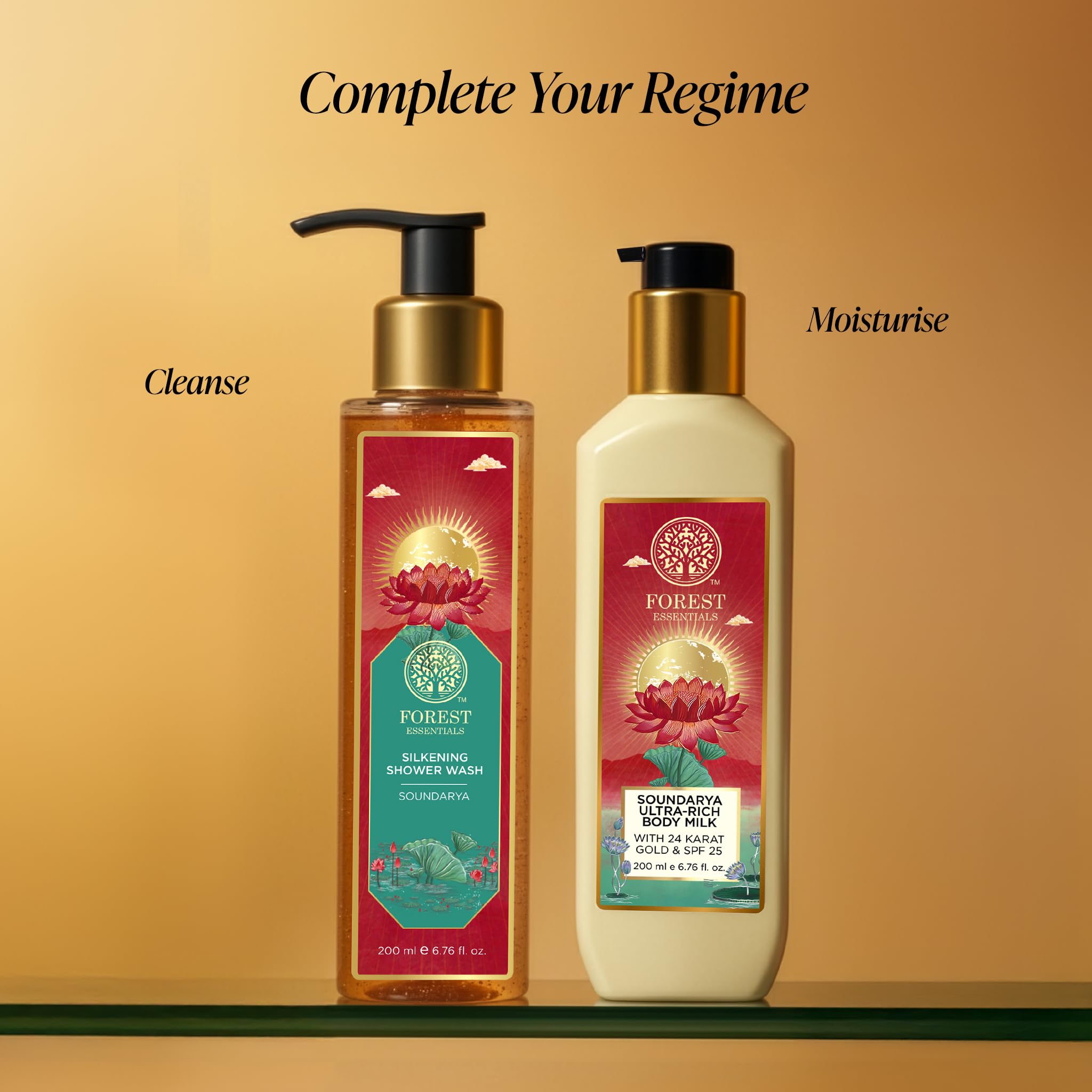 Forest Essentials Soundarya Ultra Rich Body Lotion mit natürlichem LSF, 200 ml