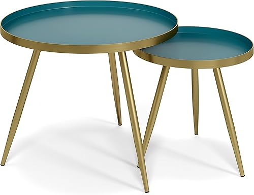 SIMPLIHOME Monet - Mesa auxiliar industrial de metal de 17 pulgadas de ancho en gris cálido, para sala de estar y dormitorio