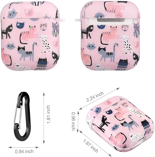 Vista 31 de Cutebricase Funda para Airpods, Paris Tower Airpod Funda protectora rígida para Apple AirPods 2 y 1 con llavero compatible con carga inalámbrica