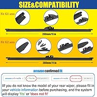 Vista 32 de GSPSCN Limpiaparabrisas trasero de 10" para Chevy Trax 22-13 Traverse 24-18 /Jeep Compass 17-07，Patriot 17-07/ Ford Escape Focus 07-01/ Dodge