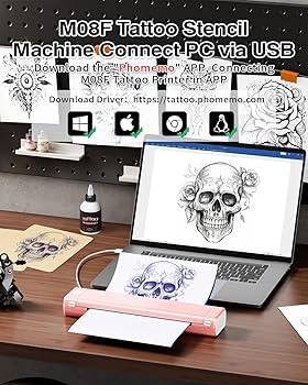 Amazon.com: Phomemo M08F Bluetooth Tattoo Stencil Printer