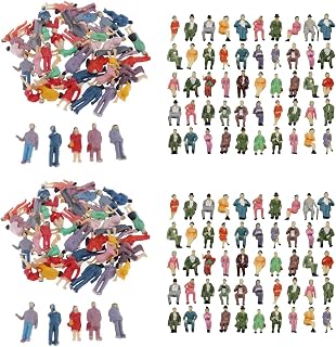 SM SunniMix 200 Pieces Different Poses 1:87 HO Scale Hand Painted Figures People Passengers Figurines for Model Train Park Street Layout