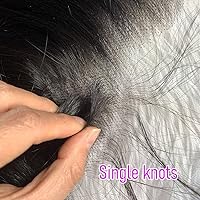 Vista 4 de CHEEON Frontal de encaje HD de 13 x 4 de 12 pulgadas, cabello humano brasileño ondulado con cierre frontal de encaje, 100% cabello humano virgen sin