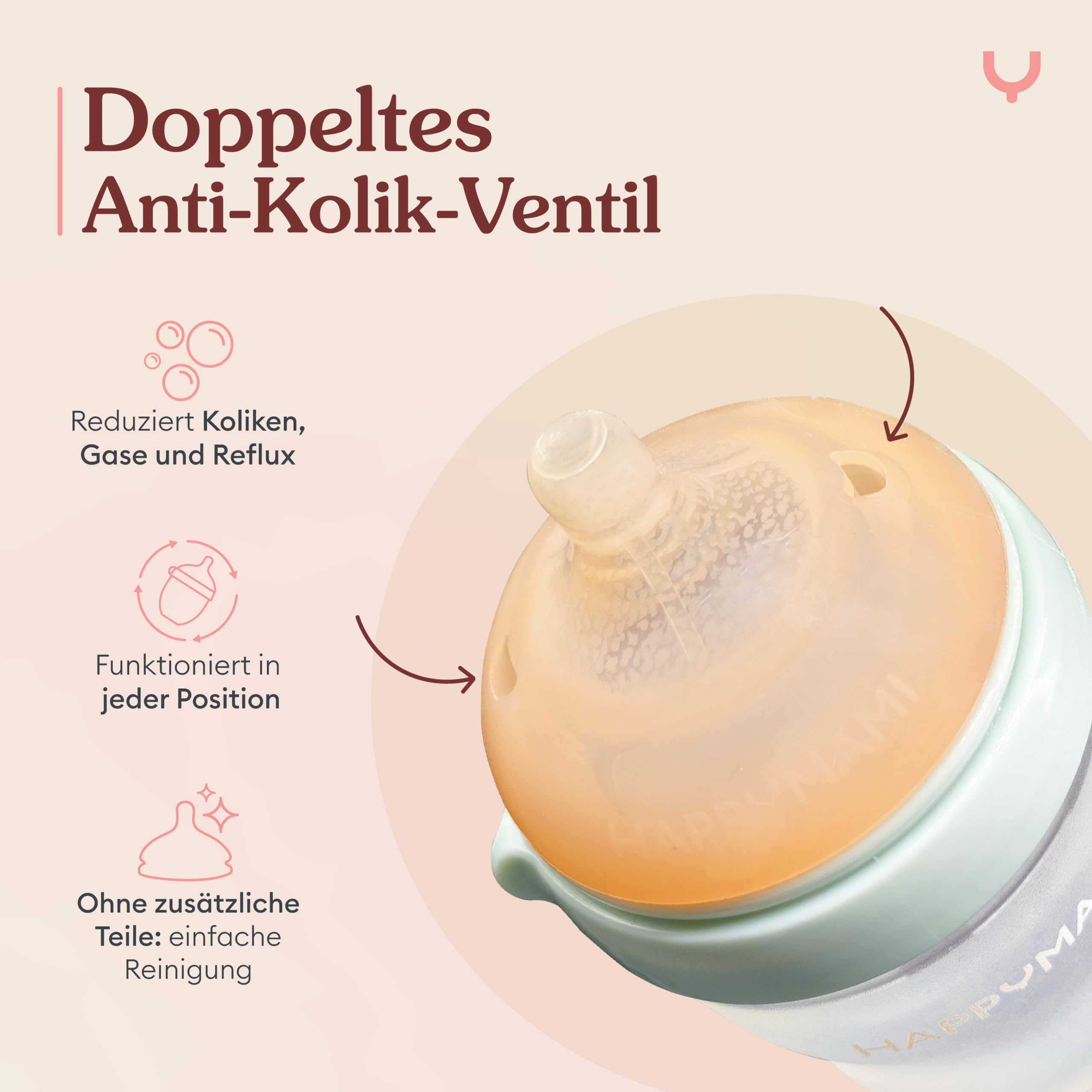 Happymami,Set aus personalisierbarer Babyflasche in Brustform + Thermosflasche für Flüssigkeiten, Fütterungsset für dein Baby,BPA-frei, mit doppeltem Anti-Kolik-System