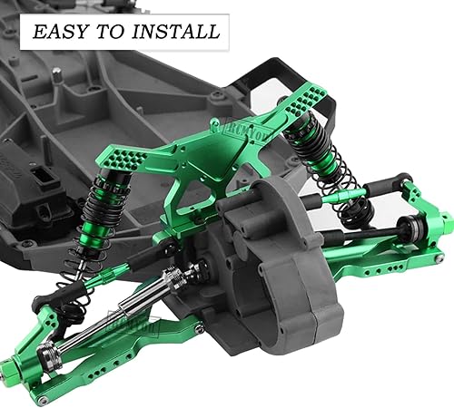 Miniatura 3 de Pieza de actualizaciones para 1/10 Slash 2WD/Slash 2WD VXL, brazo de suspensión delantero trasero de aleación, bloque de rueda, bloques de