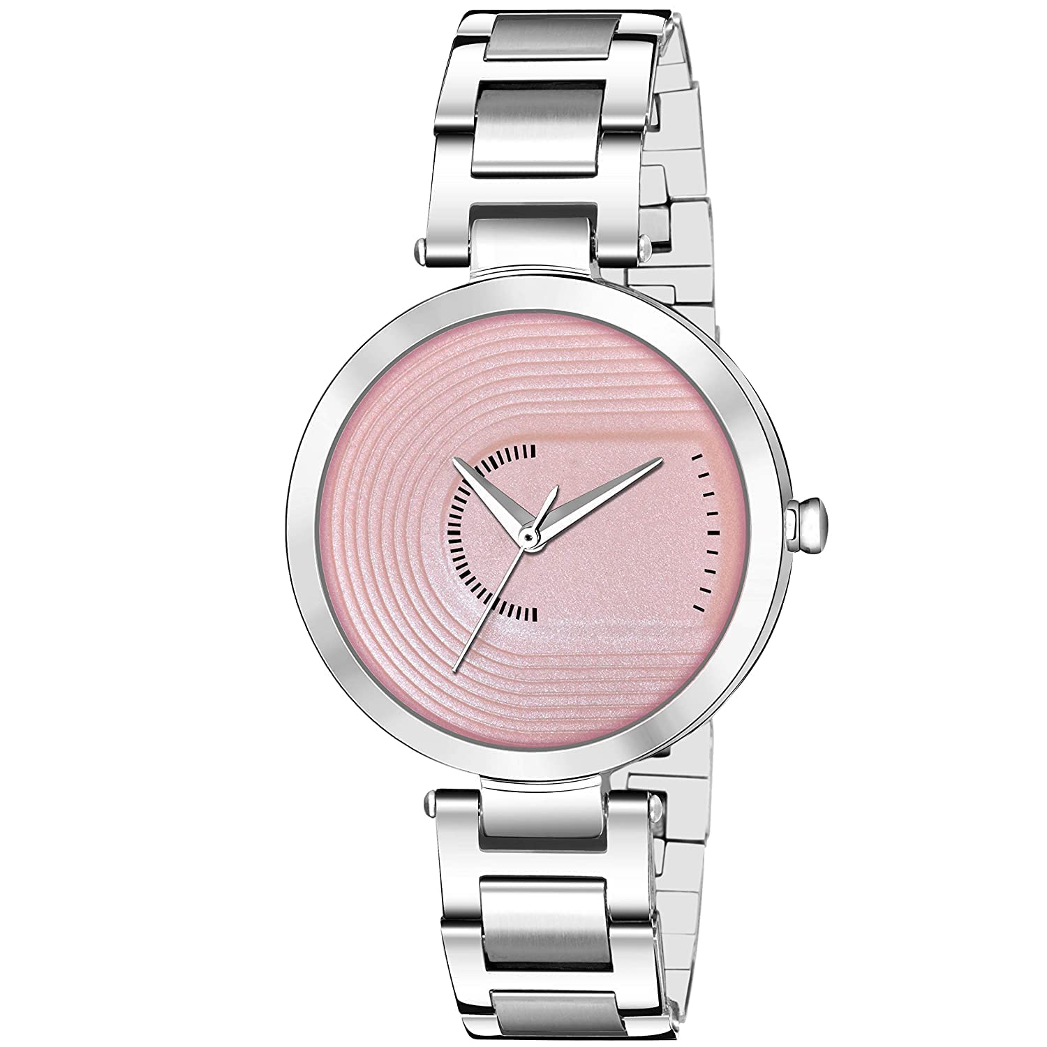 Watch City Watch for Girl and Women Analogue Dial Womens Watch, Casual/Formal Watches for Women and Girl Stainless Steel Belt Gift for Girl Friends, Wife, Sister, Silver Pink (B0BNVS78X9) Amazon Price History, Amazon Price Tracker