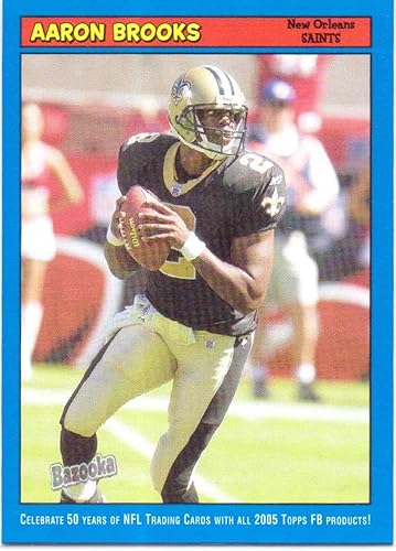 Aaron Brooks 2005 Topps Bazooka Blue Football Card #2 - New Orleans Saints