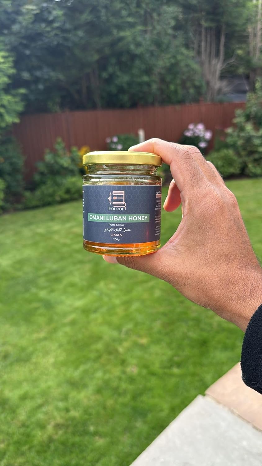 Honoor Omani Luban Honey 200g – Rare A+ Grade, Pure & Raw Frankincense Blossom Honey Premium Natural from Oman, Limited Harvest, Authentic & Rare