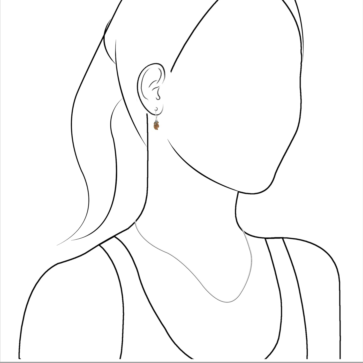 Starborn Copper Nugget Drop Earrings with Sterling Silver - Image 5