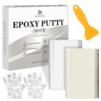 Epoxy Putty - 8oz / 227g Pool Putty, 2 in 1 Underwater or Above Fast Repair, Fix Leaks, Cracks, Filling, Sculpting - 2 Part Epoxy Sculpt Clay for Metal, Tile, Concrete, Plastic, Ceramics White