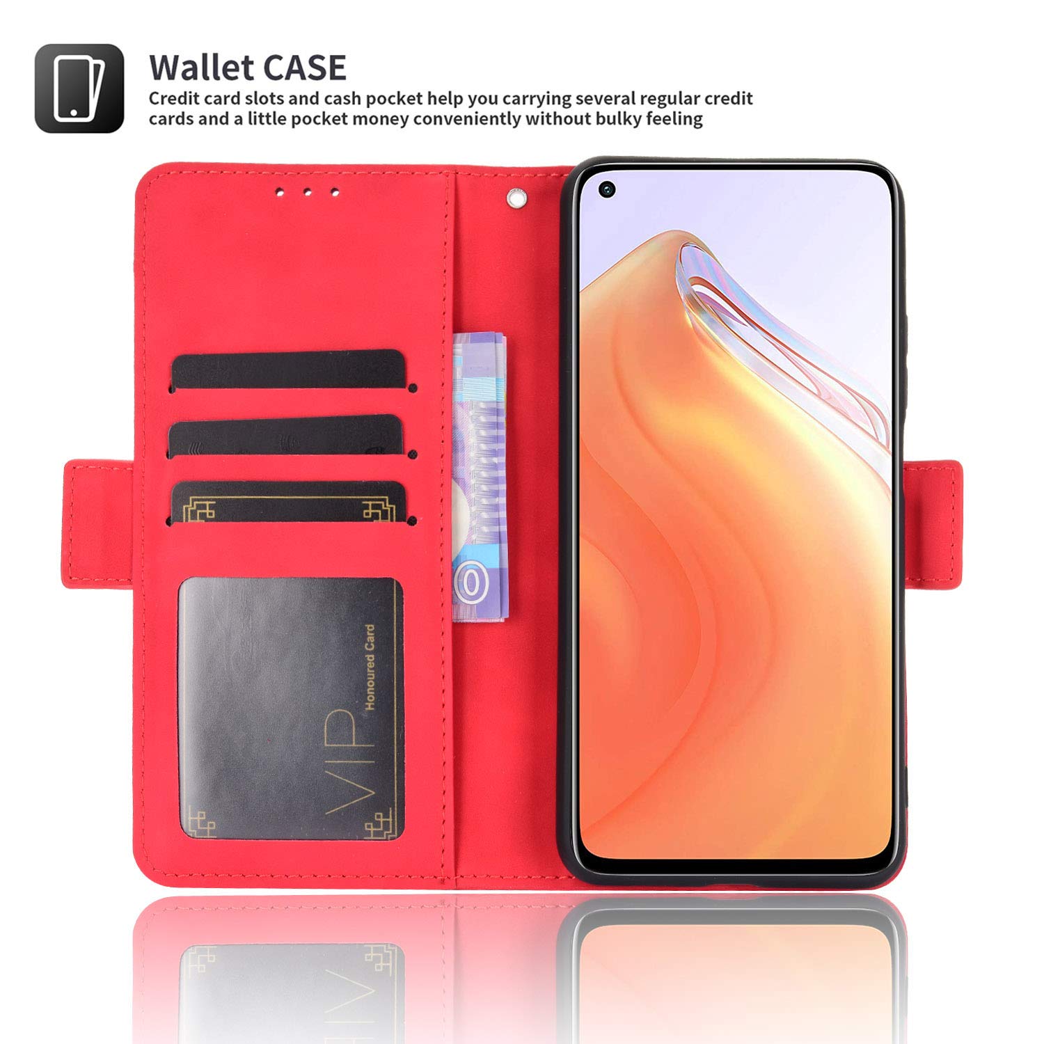 TIANCI Cover per Xiaomi Poco M3 Pro 5G/4G Case, Magnetica Nascosta in pelle PU Custodia, Portafoglio a Righe a forma di S Flip Custodia per Xiaomi Poco M3 Pro 5G/4G Cover-Nero