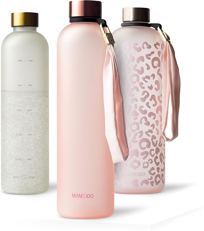 Borraccia MAMEIDO 1 Litro - In Tritan Senza BPA, Con Indicatore Orario, Design Elegante - Foto 9