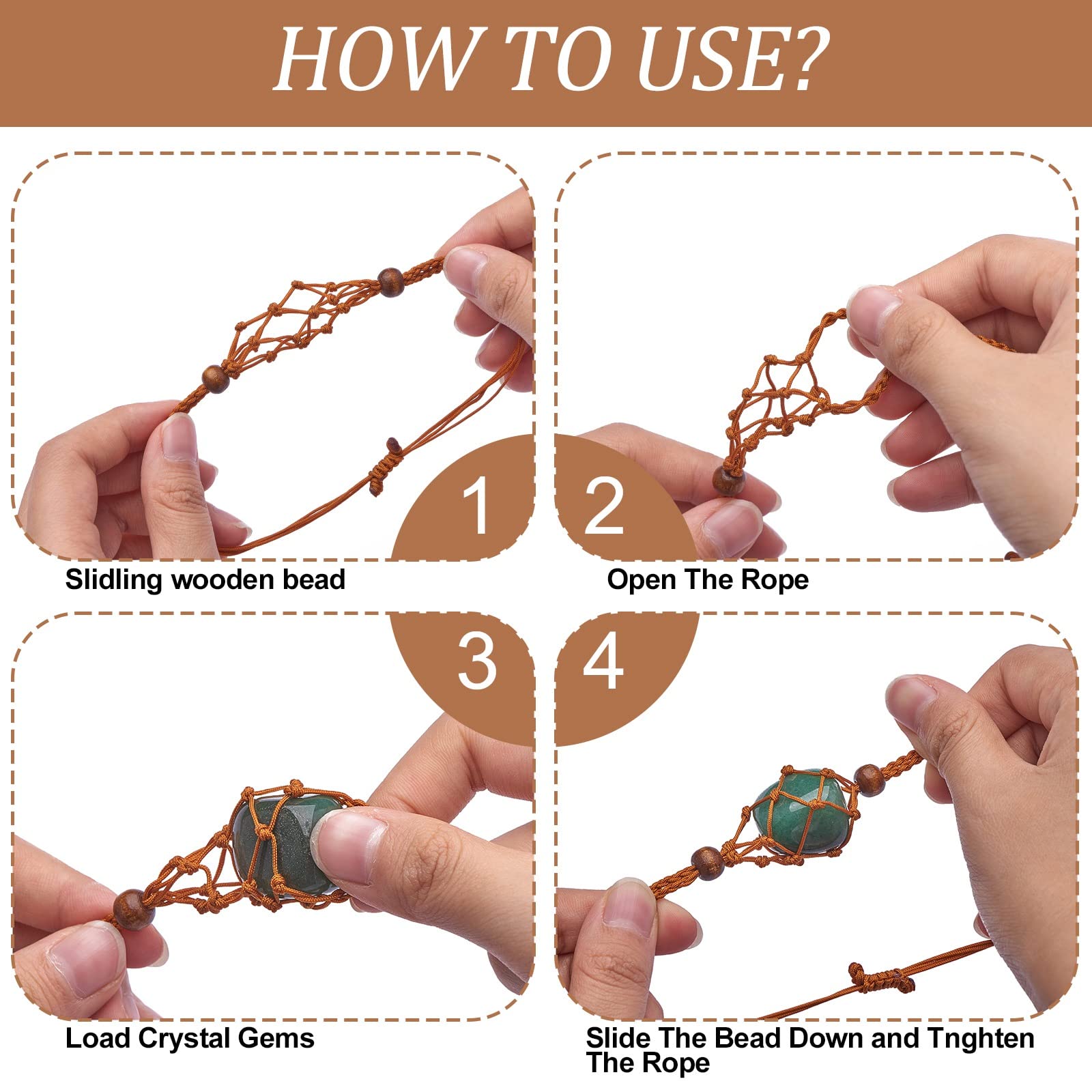 WEWAYSMILE 12-Piece Empty Stone Bracelet Holder, Adjustable Cord Holder for DIY Jewelry Making (3 Colors) - Image 4