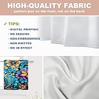 Vista 51 de Shrahala Ethnic Geometric Tribal Kitchen Valances Half Window Curtain, Native American Navajo Tribal Design Print Kitchen Valance for Window Ink