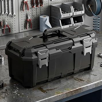 For robust tool box with removable tray Evenoonest