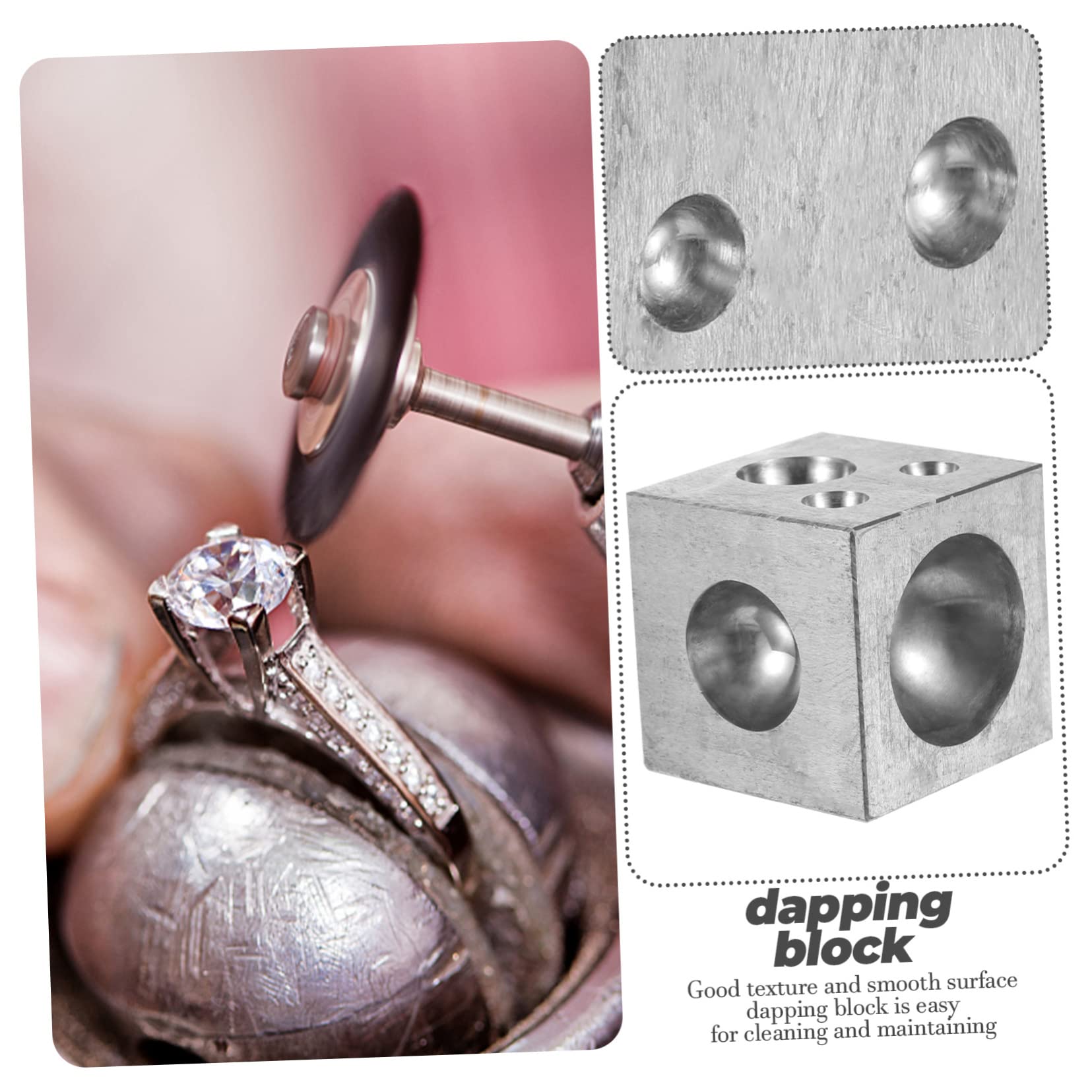 LIFKOME Herramienta Profesional Superficie Lisa Bloque Metálico y Fácil Limpieza para Hacer Joyas de Plata y Accesorios para Uso Profesional y Bricolaje