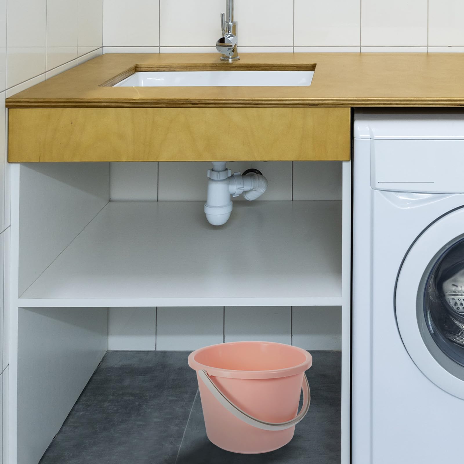 ABOOFAN Secchio Multiuso in Plastico Portatile per Casa e Hotel Facile da Pulire 130