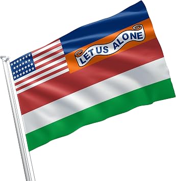Let Us Alone the First Governor Florida Flag, Double Stitched Vivid Color Florida Sates Flag with Brass Grommets, Independence Trump MAGA NRA 3x5 Banner, Nylon Made with Reinforced Grommets