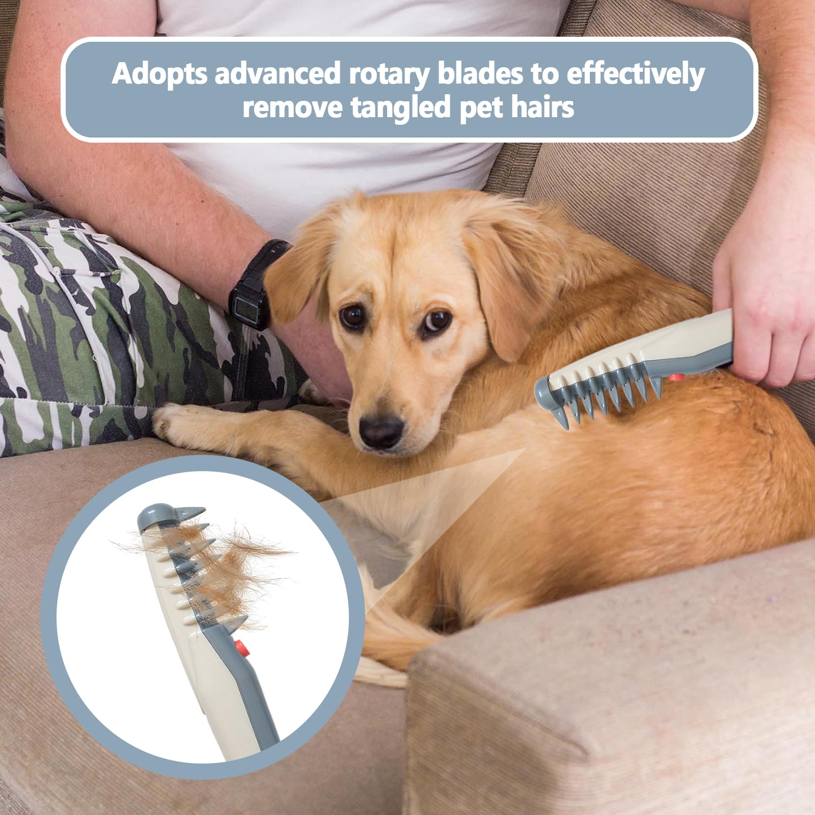 Petsboro Mataway E Peigne électrique 2 en 1 pour chien et chat