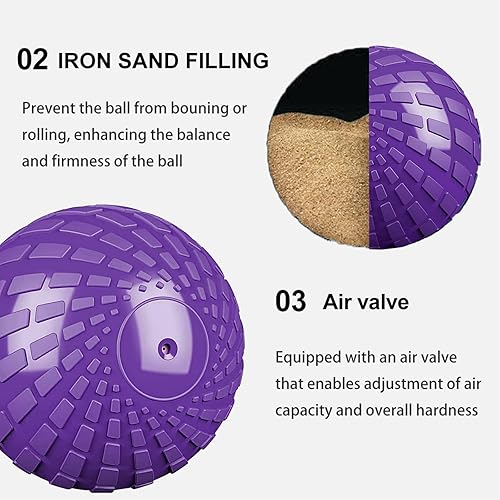 Miniatura 3 de Medicine Ball 10 lbs Slam Ball Weighted Balls for Exercise Strength and Crossfit Workout púrpura, (Dynamic Purple),Negro dinámico,Azul verde