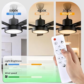 Replacement Remote Control Compatible With OLX Ceiling Fan with Light