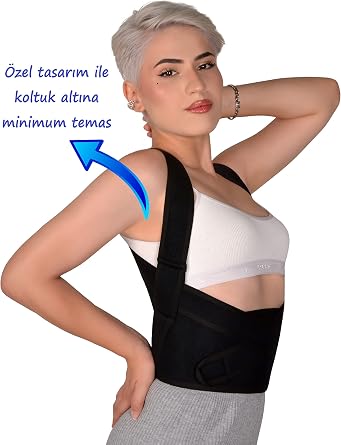 Ororitoli Dik Duruş Korsesi Balenli Unisex Kamburluk Önleyici Sırt Omuz Bel Destekli Korse Yeni Tasarım S-M-L-XL