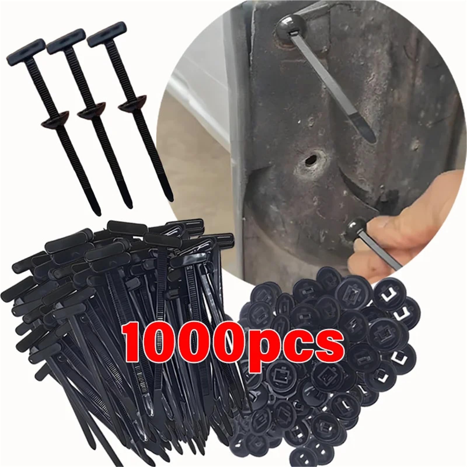 Fascette universali in nylon per fascette fermacavi, cinghie di fissaggio automatiche, multiuso, resistenti, autobloccanti, in nylon, fascette per cavi lunghe (1000 pezzi)