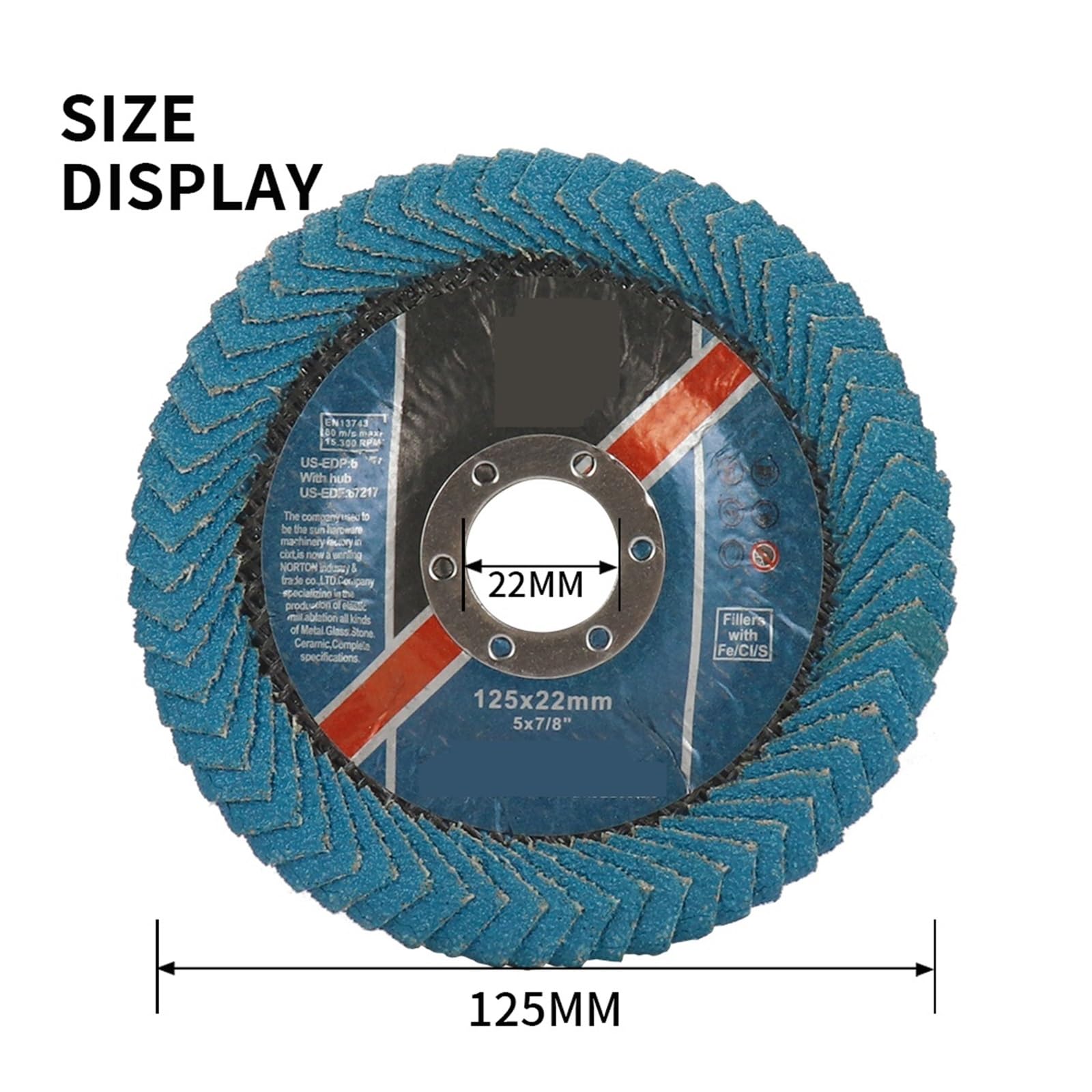 Tarcze lamelowe 5 szt. profesjonalne tarcze szlifierskie z cyrkonu polerowana tarcza 100/115/125 mm ziarnistość 60 (125 mm)
