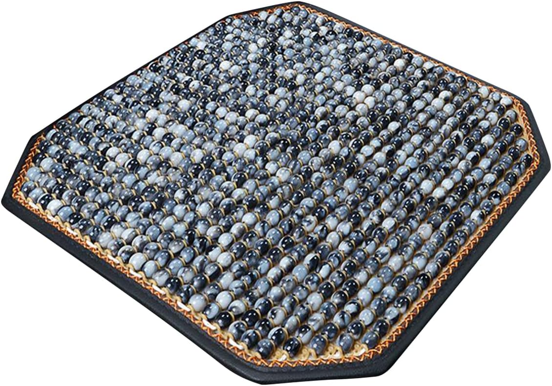 Universal Beaded Seat Cover, Decorative Jade Bead Imitation Seat Cushion for Car, Vehicle, Driver, Black