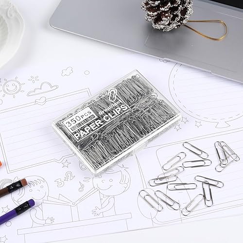 Miniatura 6 de 700 clips de papel, pequeños clips de papel para papeleo, 2 cajas de 350 piezas cada una, cajas de plástico resistentes y mejoradas bien