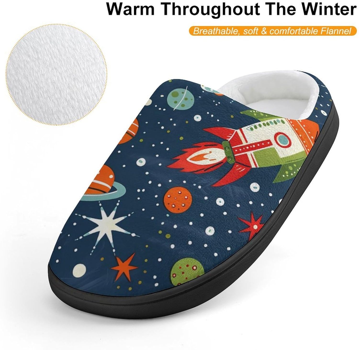 Rocket Cute Cotton Slippers Anti-slip House Shoe Slipper Indoor Outdoor