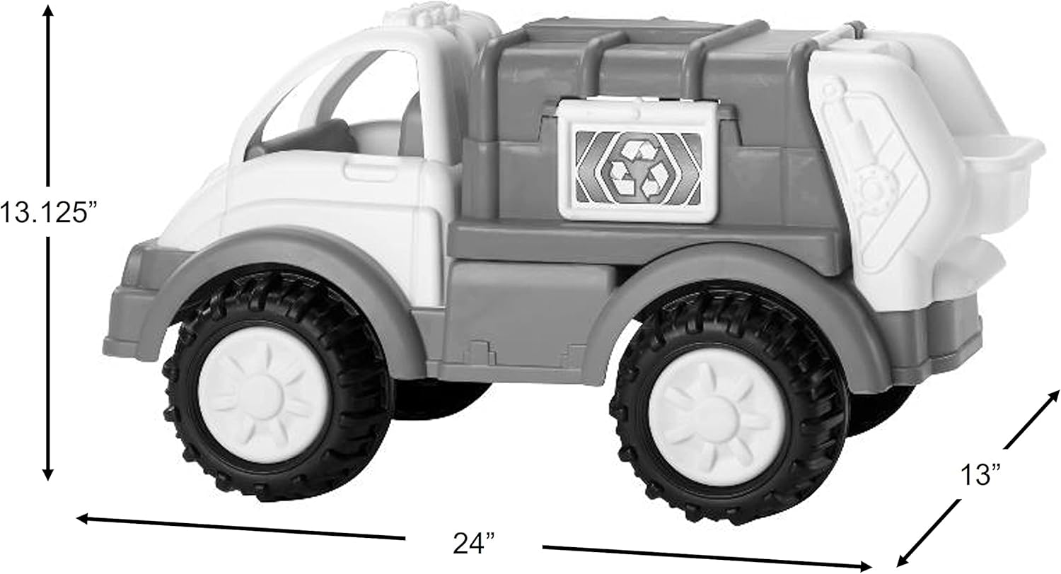 American Plastic Toys Giant Recycling Truck Toy, Large Push Vehicle with Sorting Bins for Indoor and Outdoor Play, For Kids 2 Years and Up