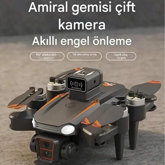 JS26H 4K Drone, LCD Kumandalı, Fırçasız Motor, Akıllı Engel Kaçınma, Katlanabilir Drone, Uzun Uçuş Süresi, Profesyonel RC Drone