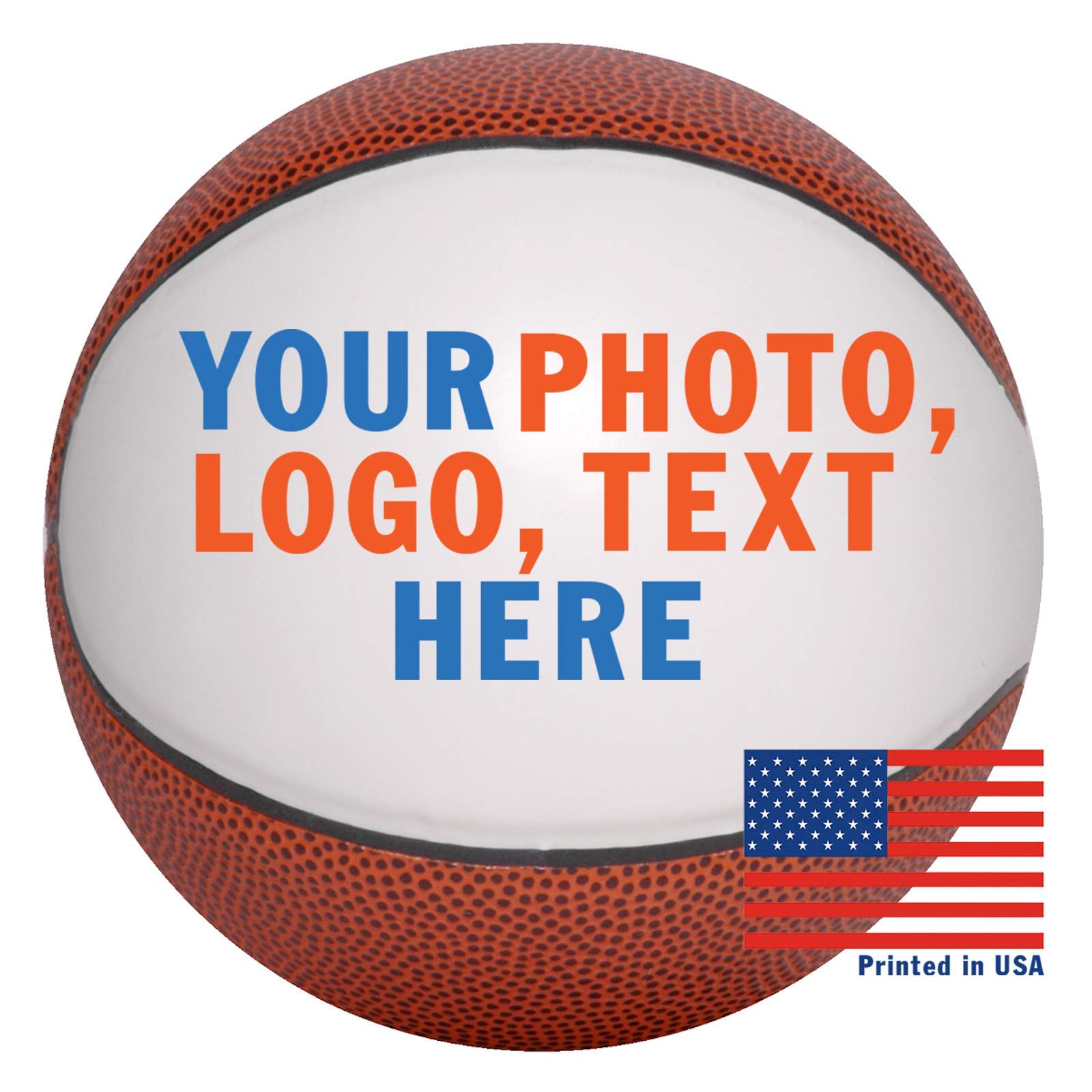 Personalized Custom Regulation Size Basketball Without Base | Official Size 7 | Customized Large Single Panel for Coach, Dad, or Any Fan